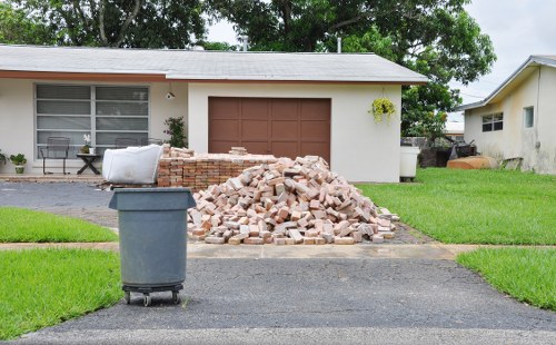 Various types of builder's waste materials